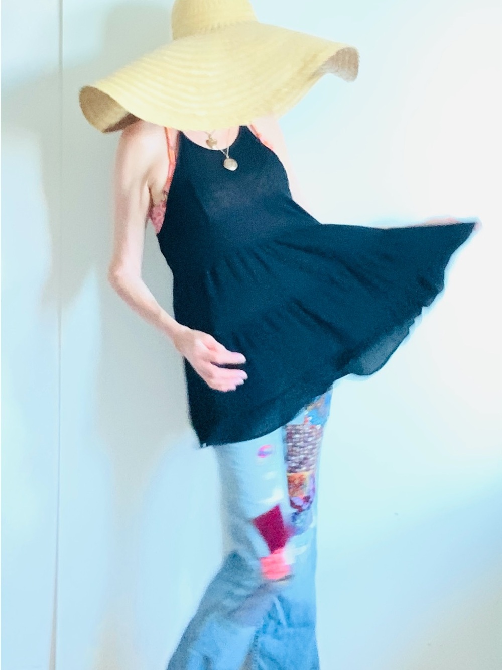Brilliant!Natural Fiber Tiered SUPER Breezy and l’il sexy👀 summer flowy cami top